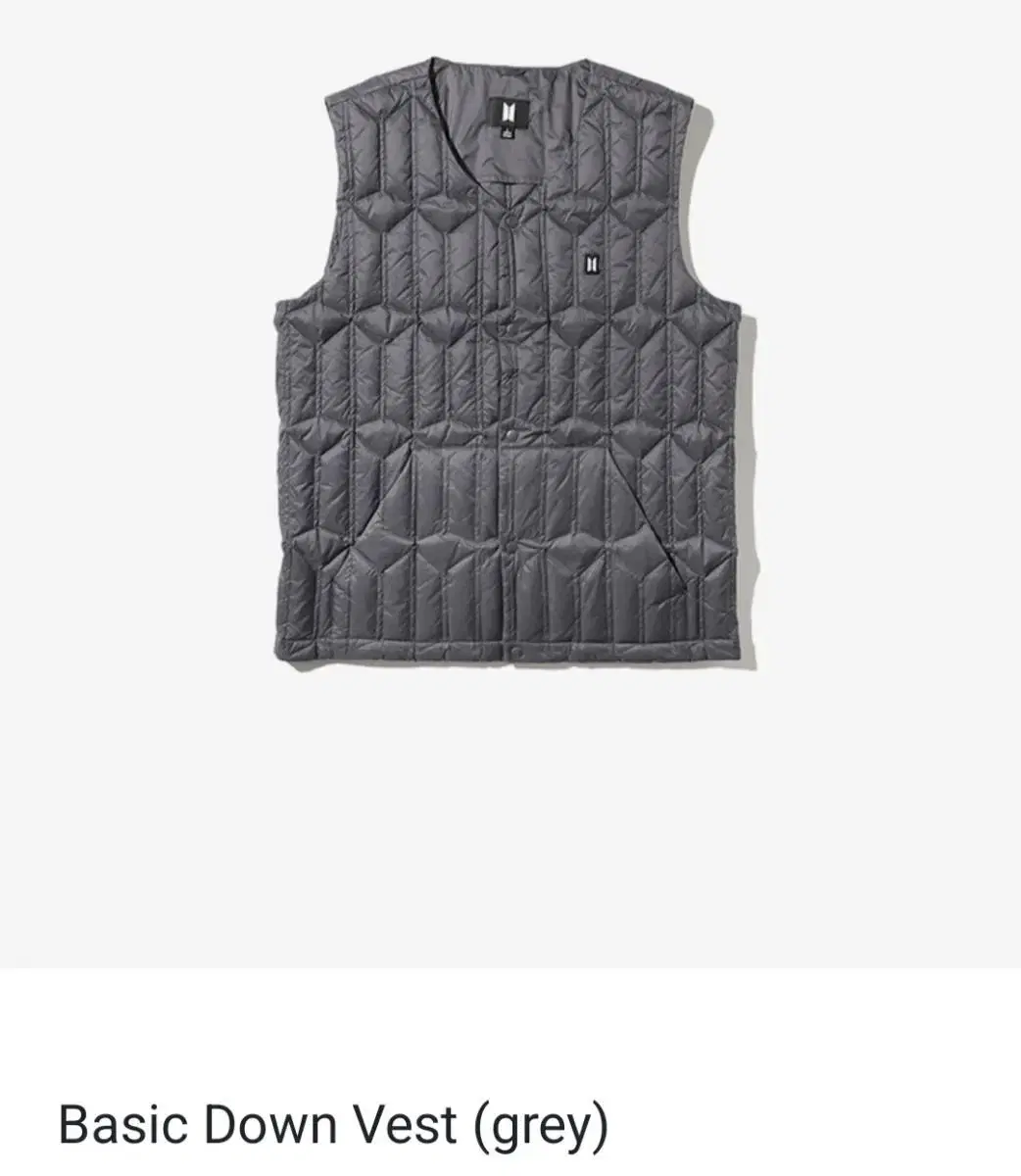 BTS 방탄소년단 Basic Down Vest  베이직 패딩 조끼 그레이